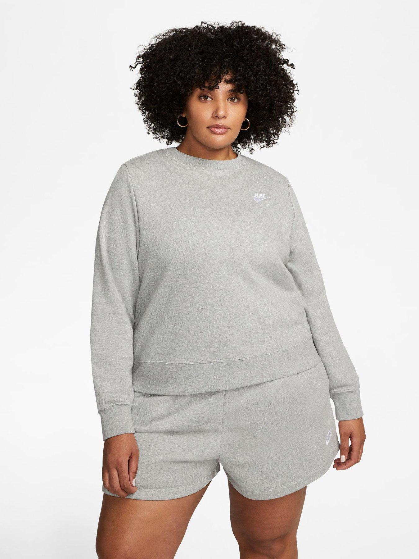 Nsw Curve Club Fleece Oversized Crew Dark Grey Heather