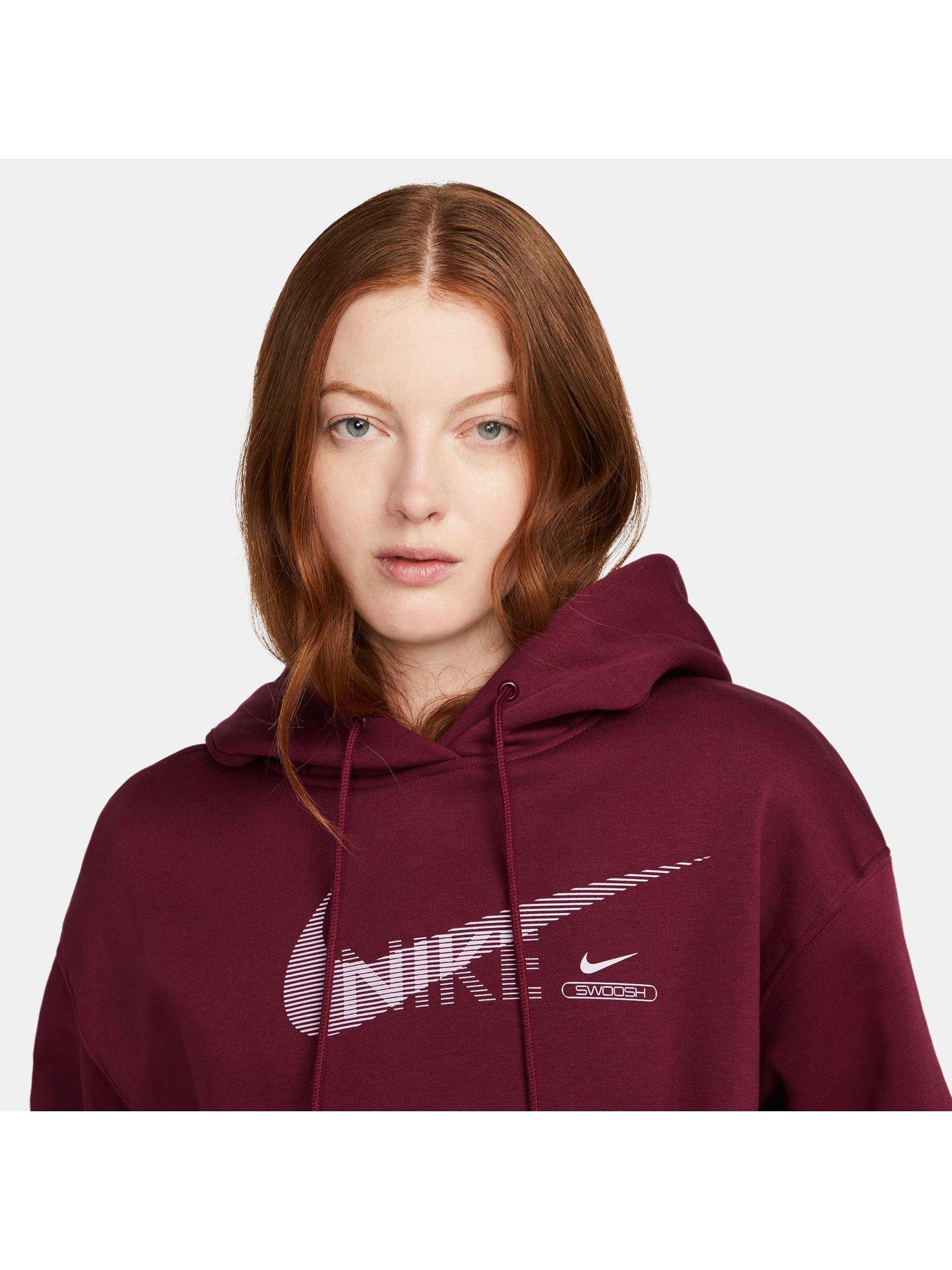 Nike dark 2024 red hoodie