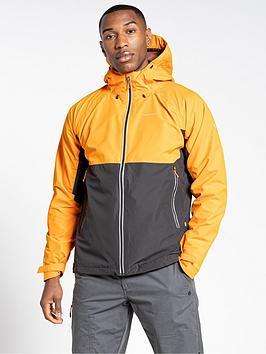 craghoppers atlas waterproof hooded jacket - orange/black