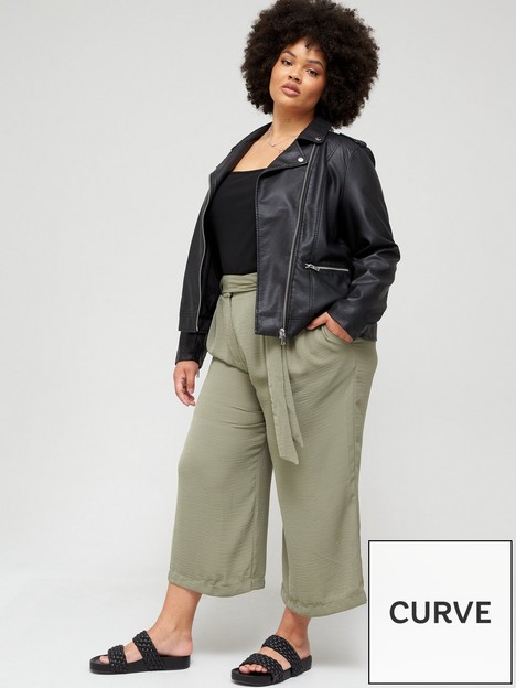 v-by-very-curve-belted-elasticated-waist-culottes-olive