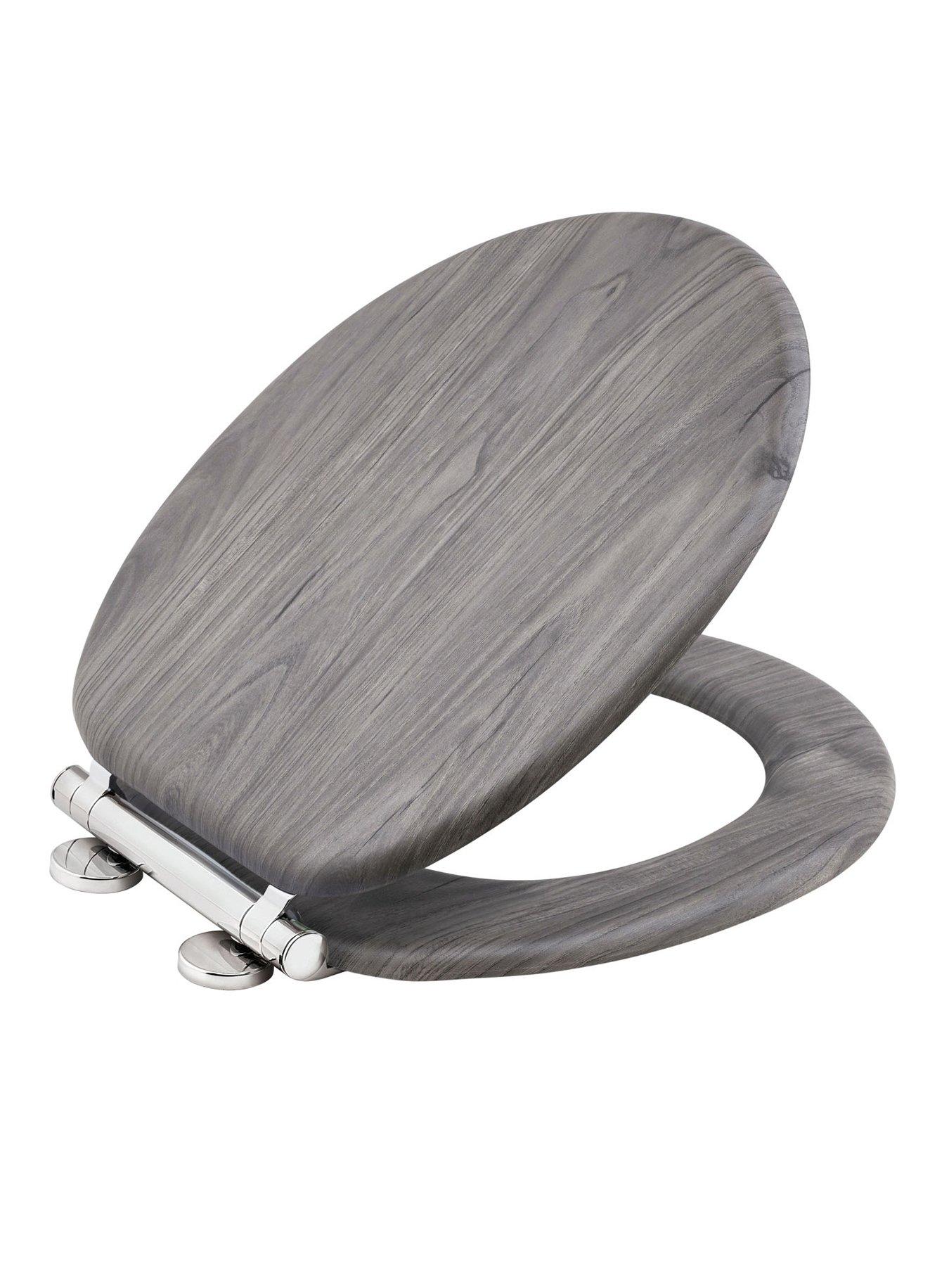 Dark grey toilet deals seat