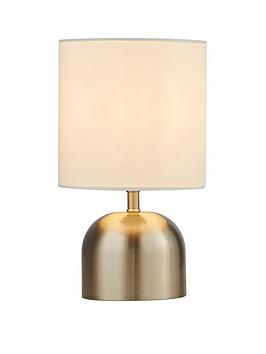 Product photograph of Thane Mini Touch Table Lamp - Silver White from very.co.uk