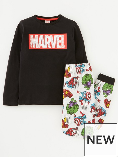 marvel-boys-marvel-logo-long-sleeve-pyjamas-black