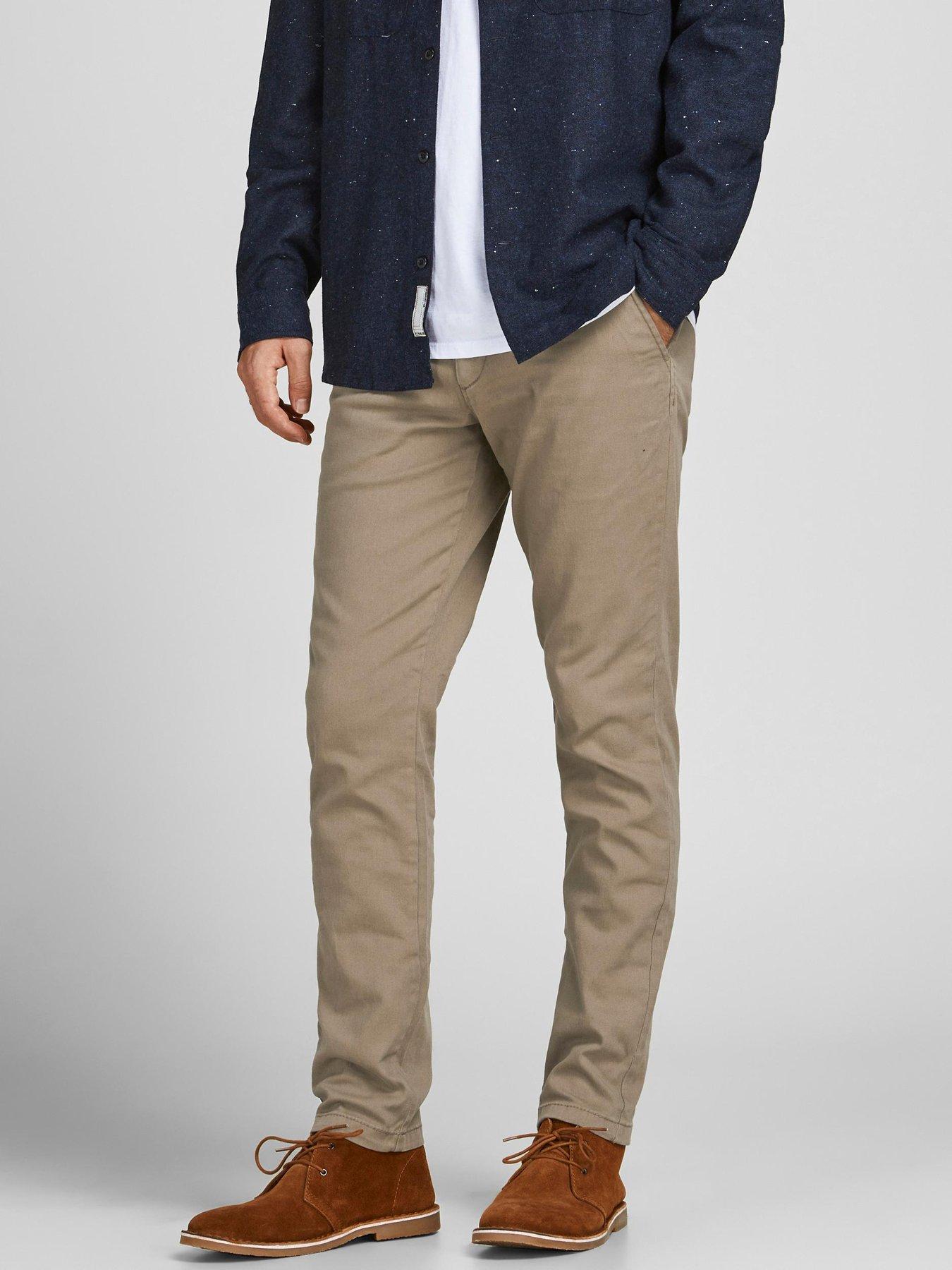 undefined Marco Slim Fit Chino Trousers - Beige