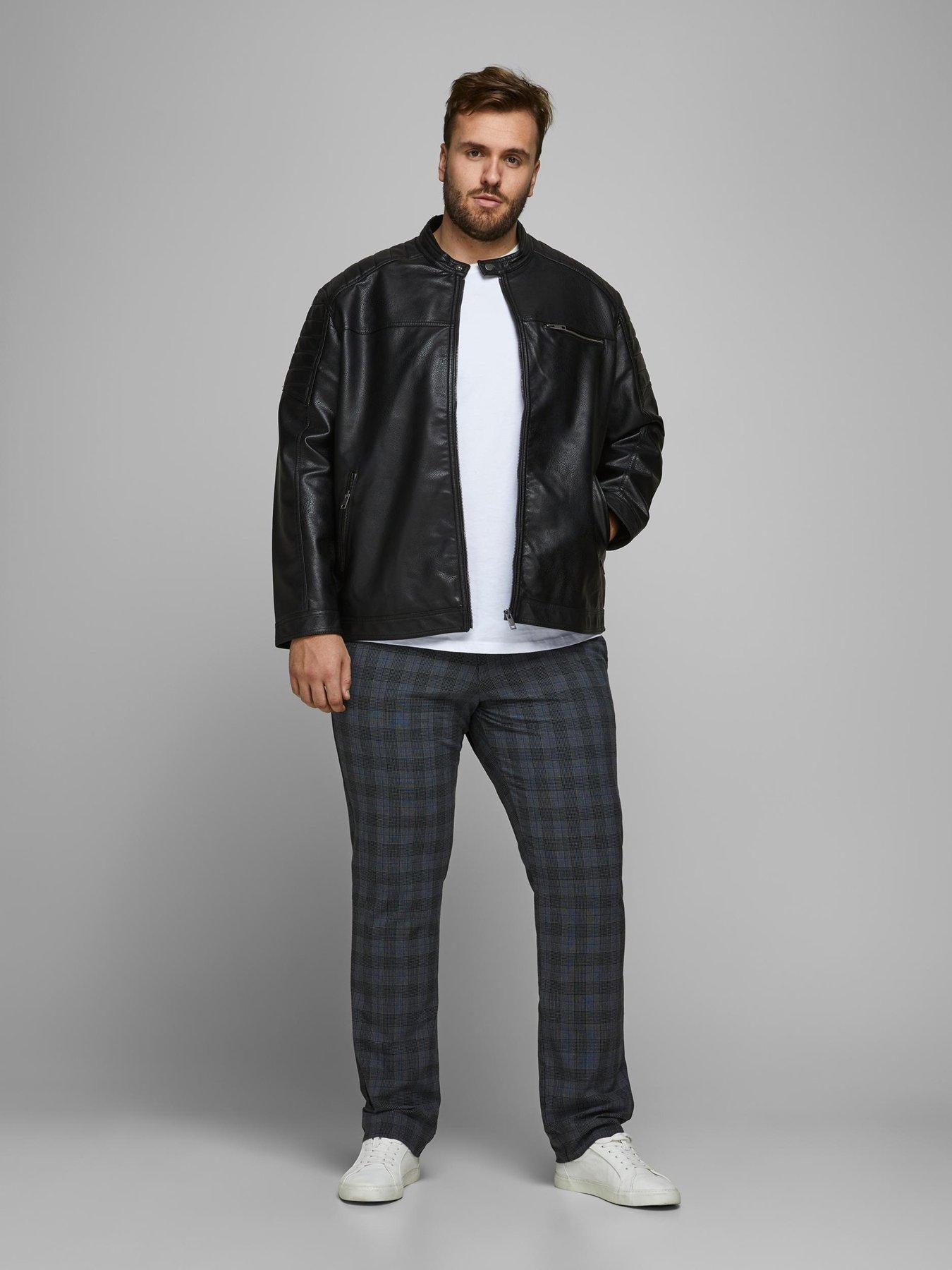 big & tall leather coats for men