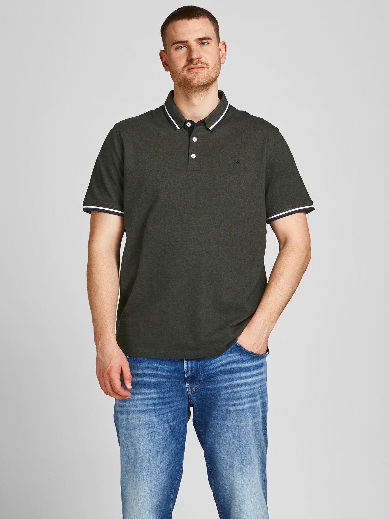 Jack & Jones Plus Paulos Small Logo Polo Shirt - Green
