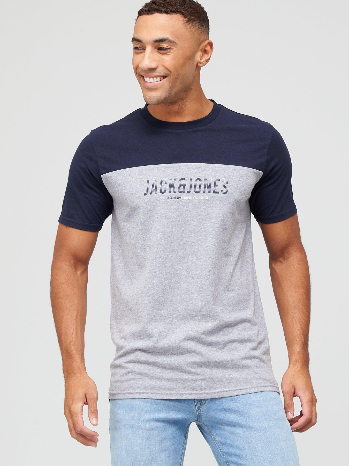 discount 54% Navy Blue S MEN FASHION Shirts & T-shirts Casual Jack & Jones T-shirt 