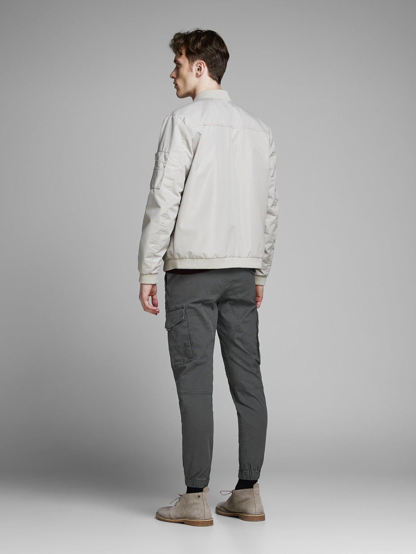 Image 2 of 4 of Jack & Jones Jack &amp; Jones Paul Slim Fit Cargo Trousers - Asphalt