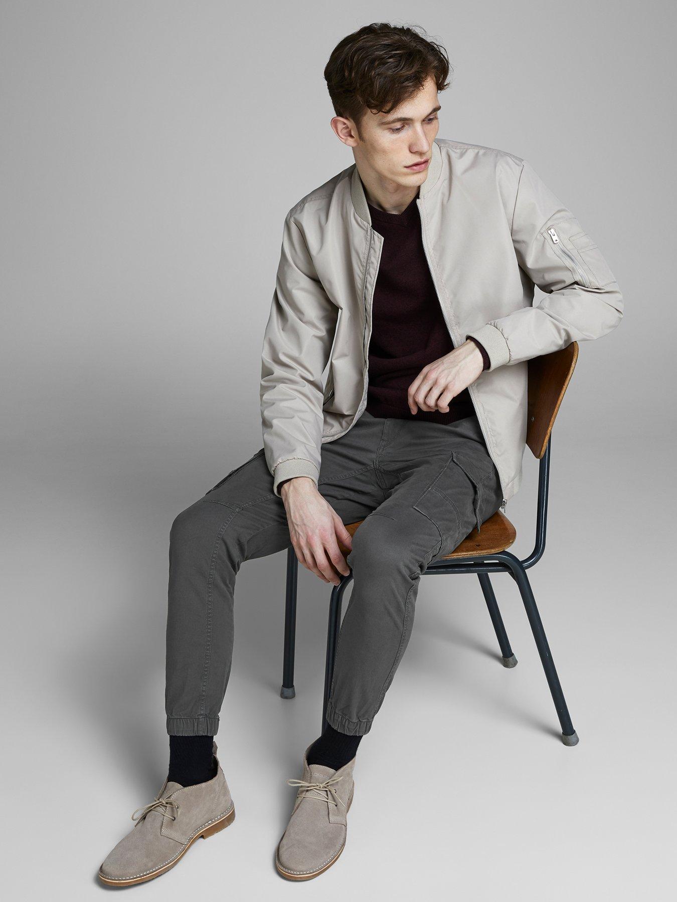 Image 3 of 4 of Jack & Jones Jack &amp; Jones Paul Slim Fit Cargo Trousers - Asphalt