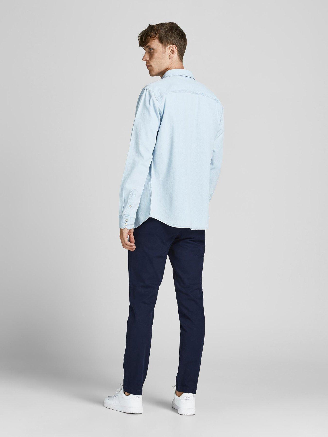 Image 2 of 5 of Jack & Jones Marco Slim Fit Chino Trousers - Navy