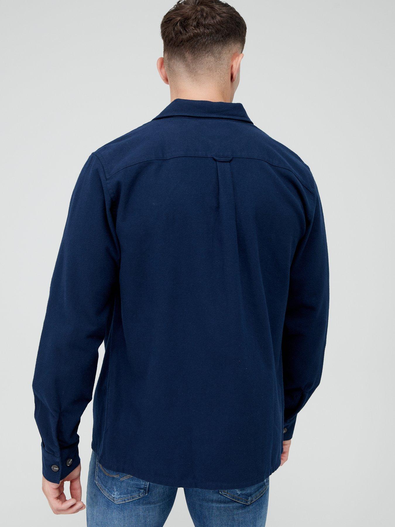 Jack & Jones Jay Twill Overshirt - Navy Blazer | Very.co.uk