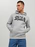  image of jack-jones-jack-amp-jones-large-logo-overhead-hoodie-light-grey-melange