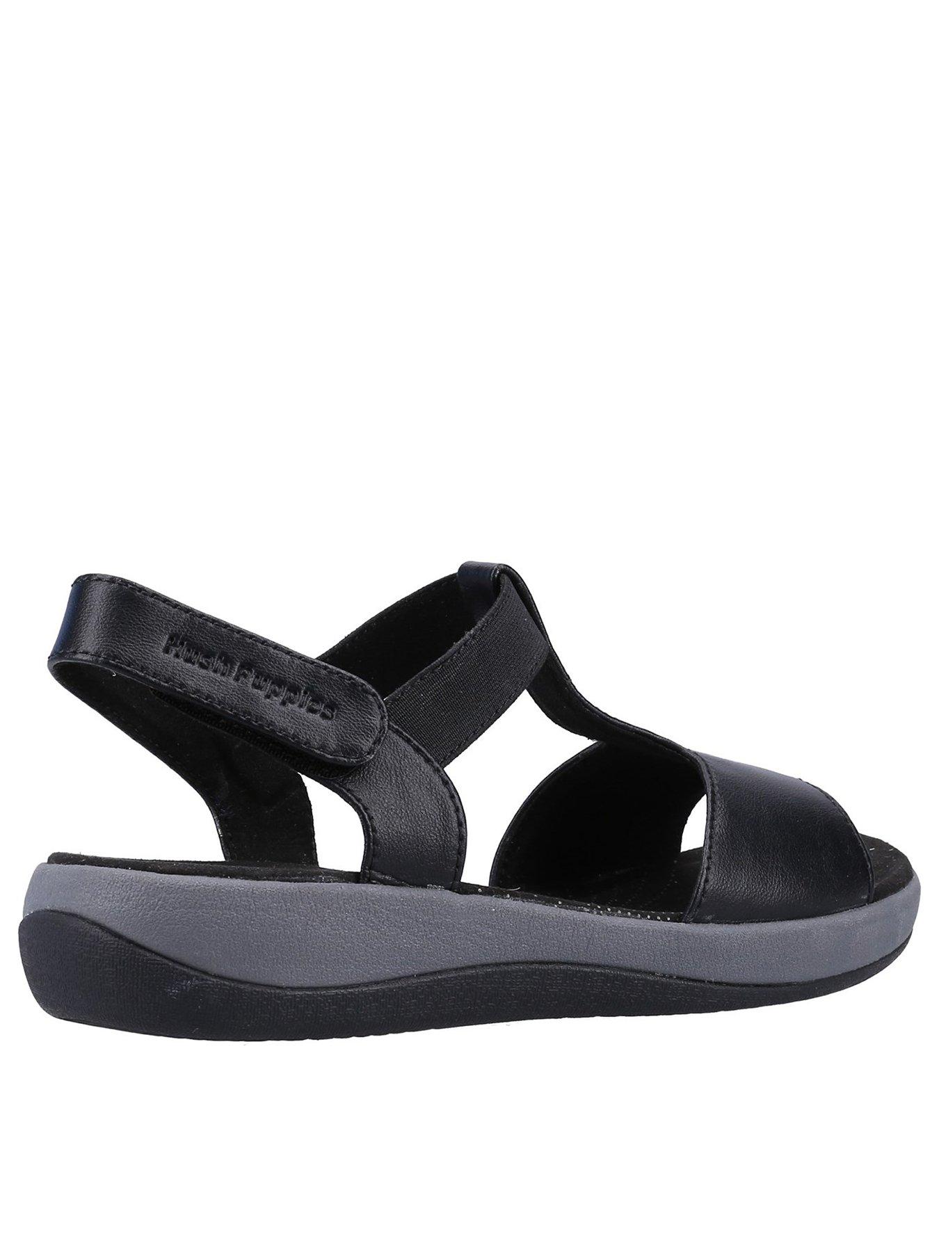 Hush Puppies Sylvie Wedge Sandal - Black | very.co.uk