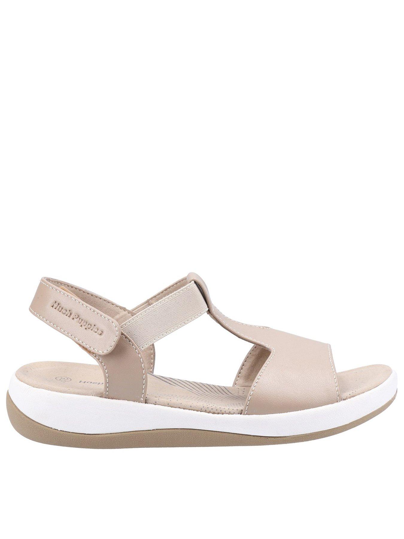 Hush Puppies Sylvie Wedge Sandal - Taupe | very.co.uk