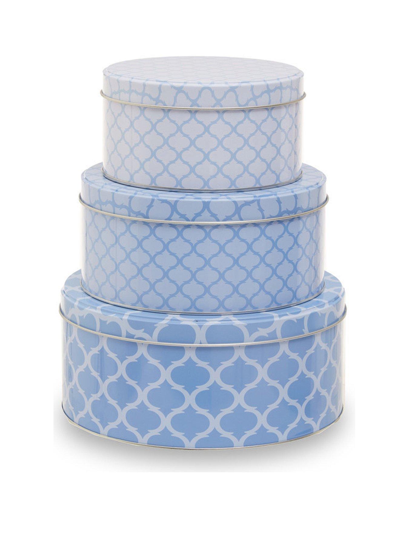 Product photograph of Premier Housewares Kensington Set Of 3 Storage Tins from very.co.uk
