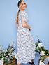  image of in-the-style-stacey-solomon-blue-floral-midi-dress-with-lenzing-ecovero