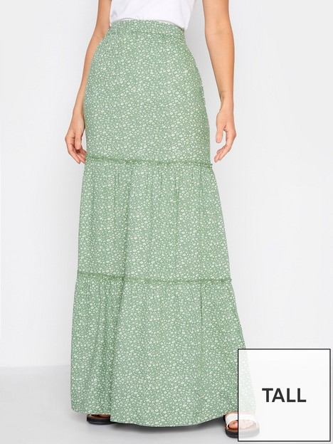 long-tall-sally-floral-print-tiered-maxi-skirt-green