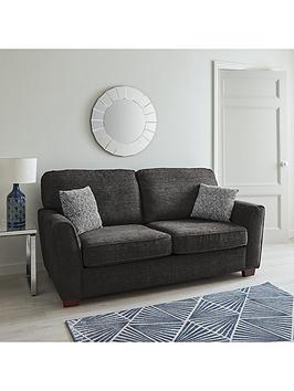 Product photograph of Very Home Hopton Fabric 2 Seater Sofa - Charcoal from very.co.uk