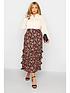  image of yours-london-floral-ruffle-skirt-blacknbsp