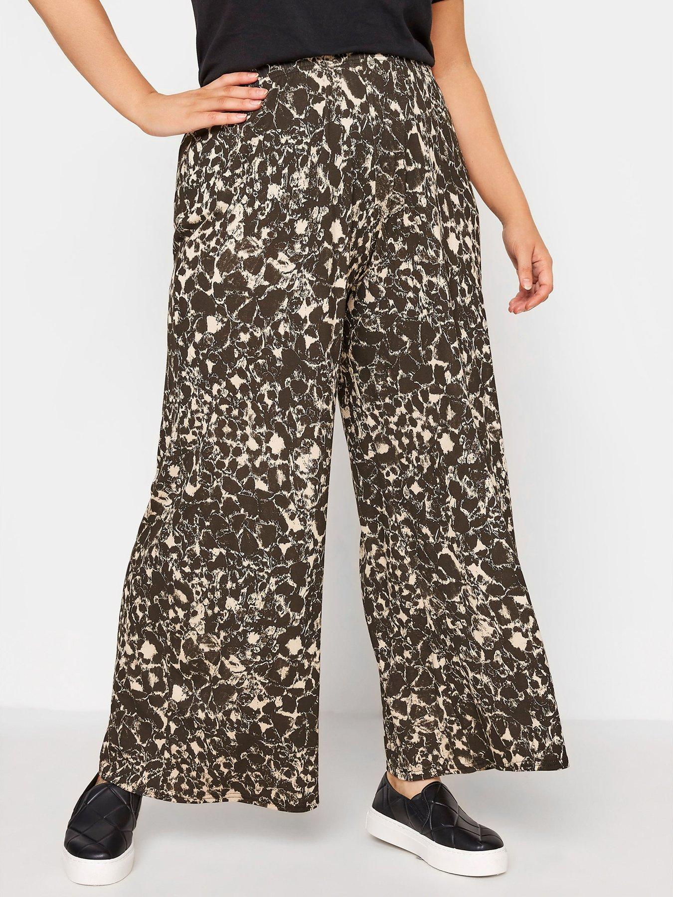 Women Yours Limited Wide Leg Trouser - Leopard Print