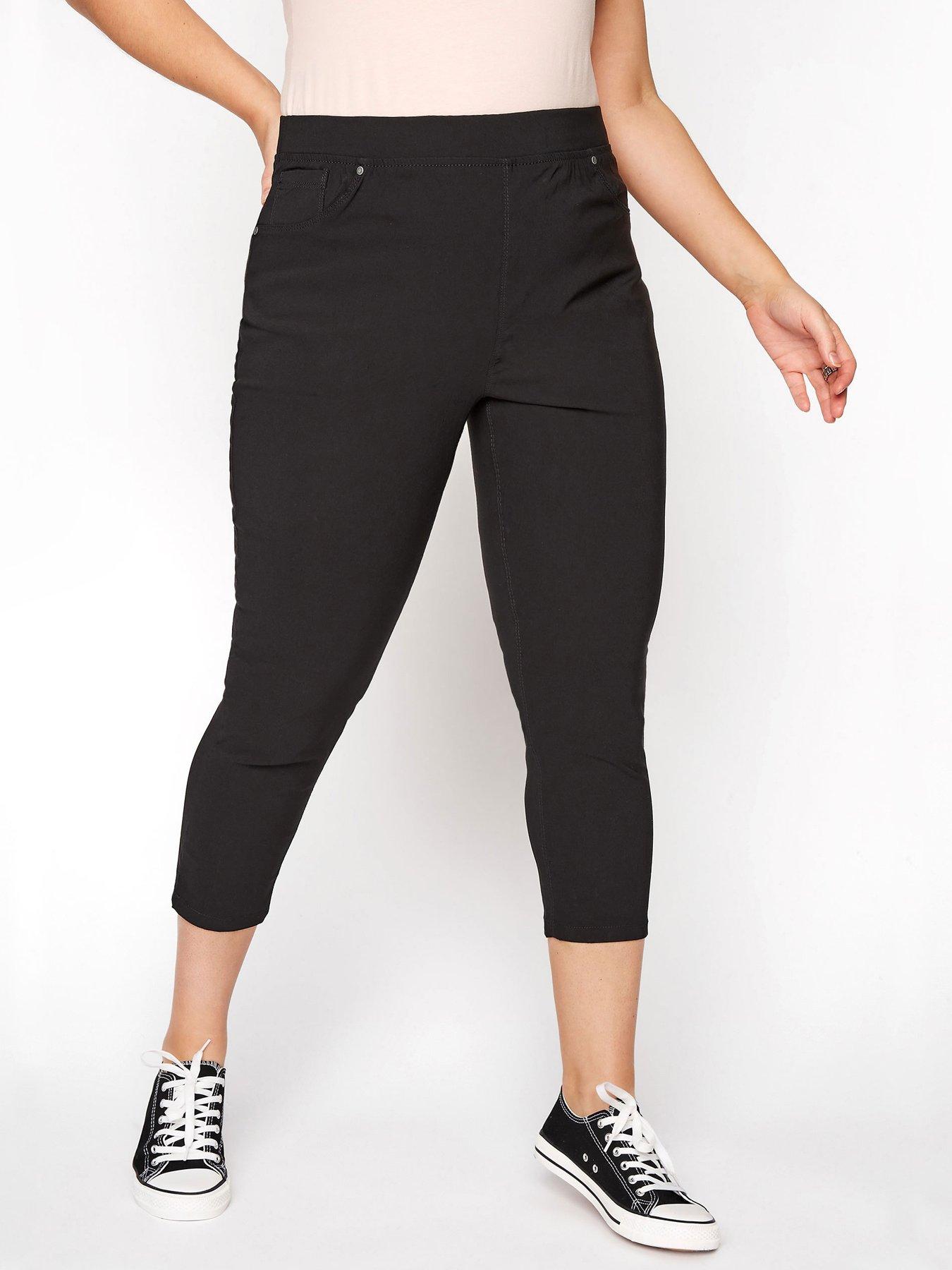 Yours Clothing Crop Jenny Black, Black, Size 22, Women