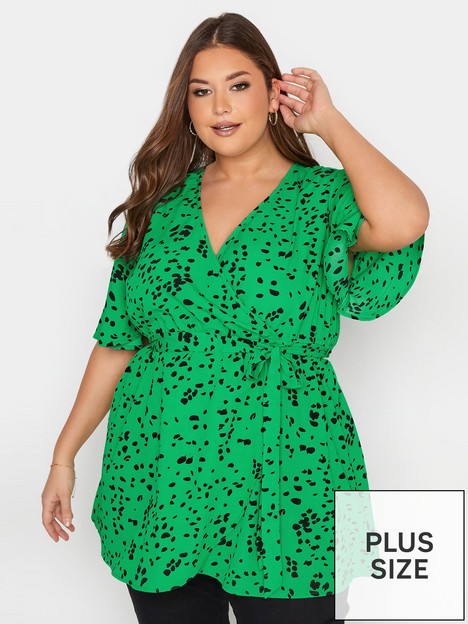 yours-short-sleeve-wrap-top--nbspgreen