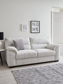 Product photograph of Very Home Danielle Fabric 3 Seater Sofa - Natural from very.co.uk