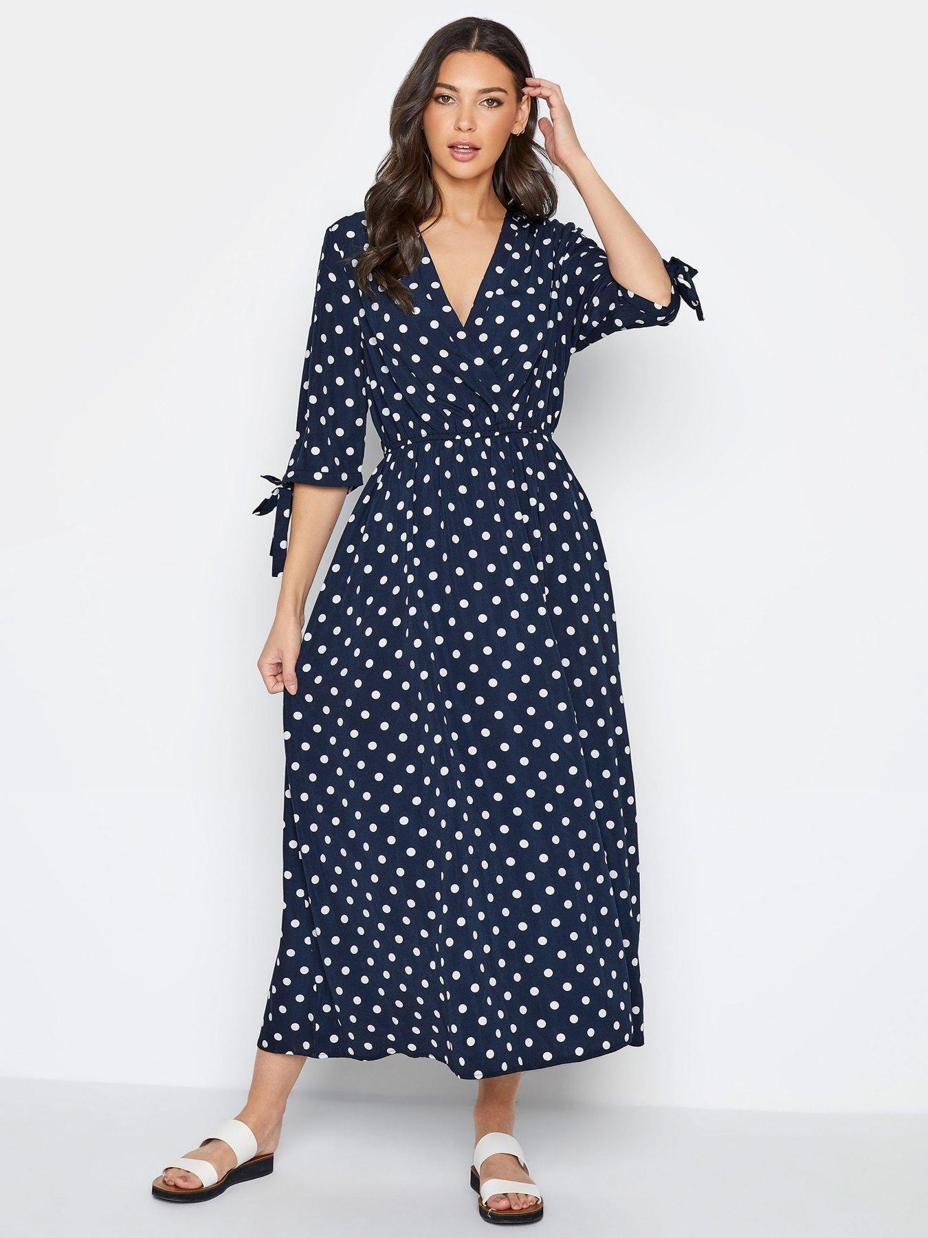 Navy spot dress on sale uk