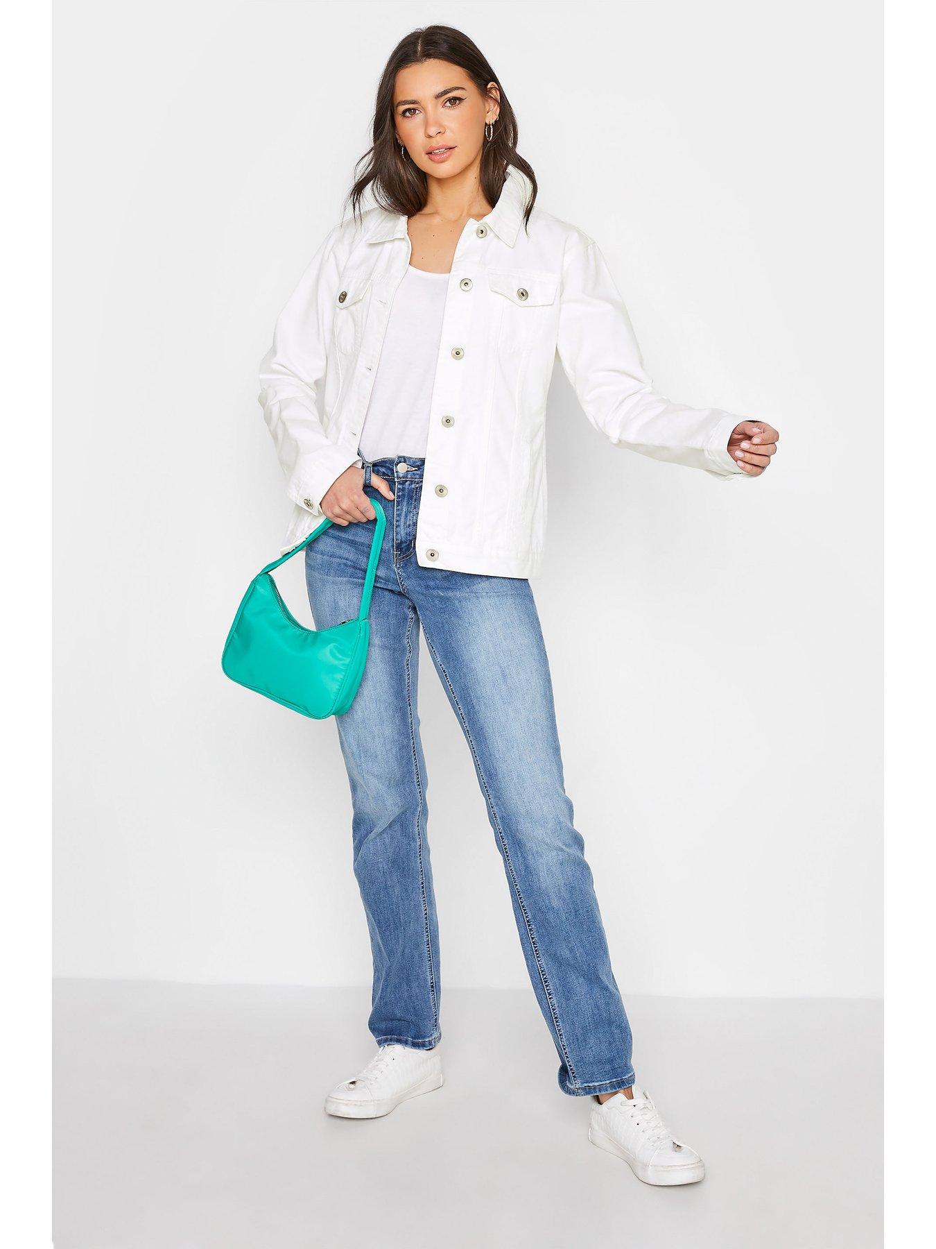 Image 3 of 4 of Long Tall Sally Denim Jacket - White
