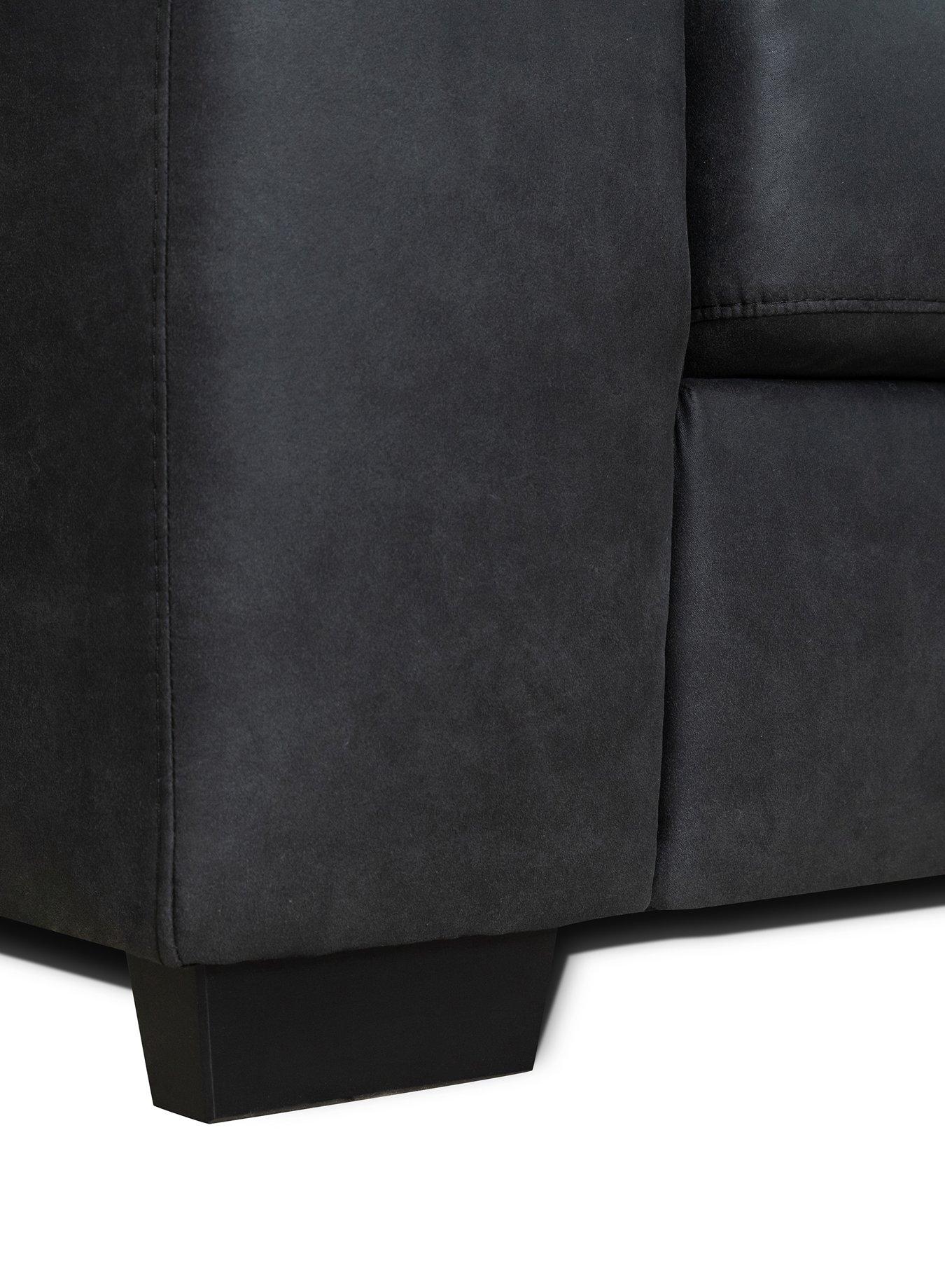 Image 4 of 6 of Very Home Danielle Faux Leather 2 Seater Sofa&nbsp;- Black&nbsp;- FSC&reg; Certified