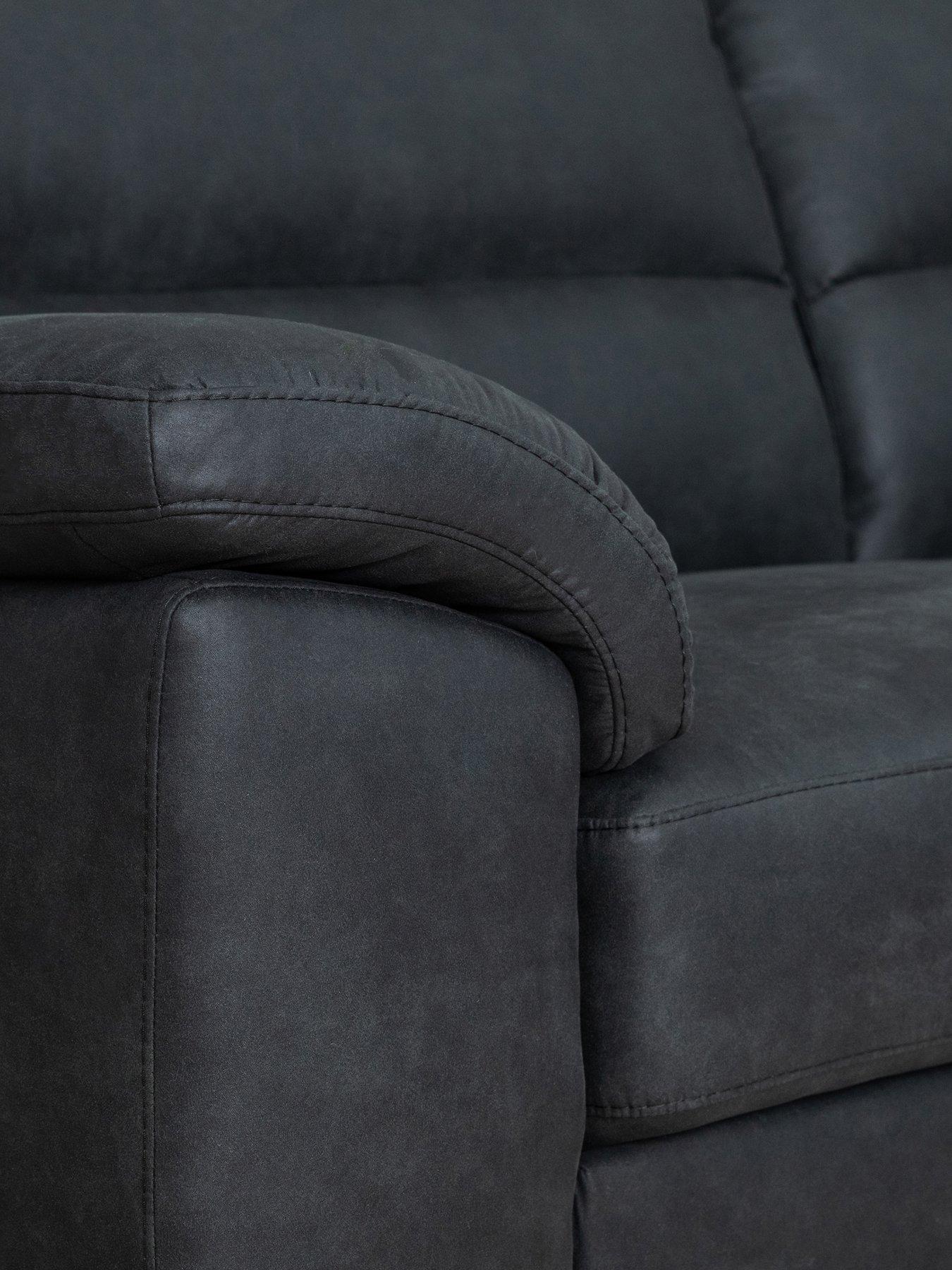Image 5 of 6 of Very Home Danielle Faux Leather 2 Seater Sofa&nbsp;- Black&nbsp;- FSC&reg; Certified