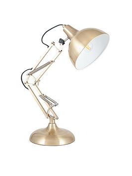 Pacific Lifestyle Alonzo Task Table Lamp - Brass