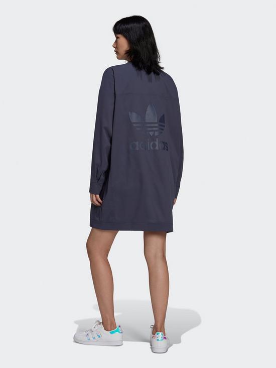 stillFront image of adidas-originals-adicolor-classics-woven-back-oversized-sweater-dress