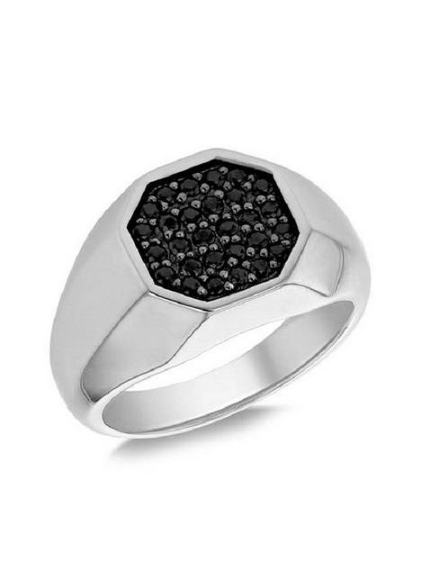 the-love-silver-collection-sterling-silver-rhodium-plated-mens-black-cubic-zirconia-octagonal-ring
