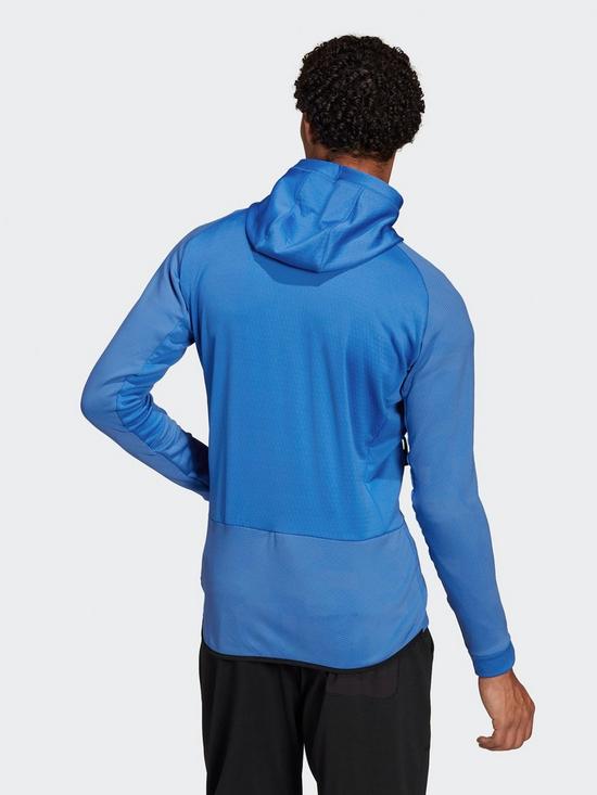 stillFront image of adidas-terrex-tech-flooce-hooded-hiking-fleece-jacket