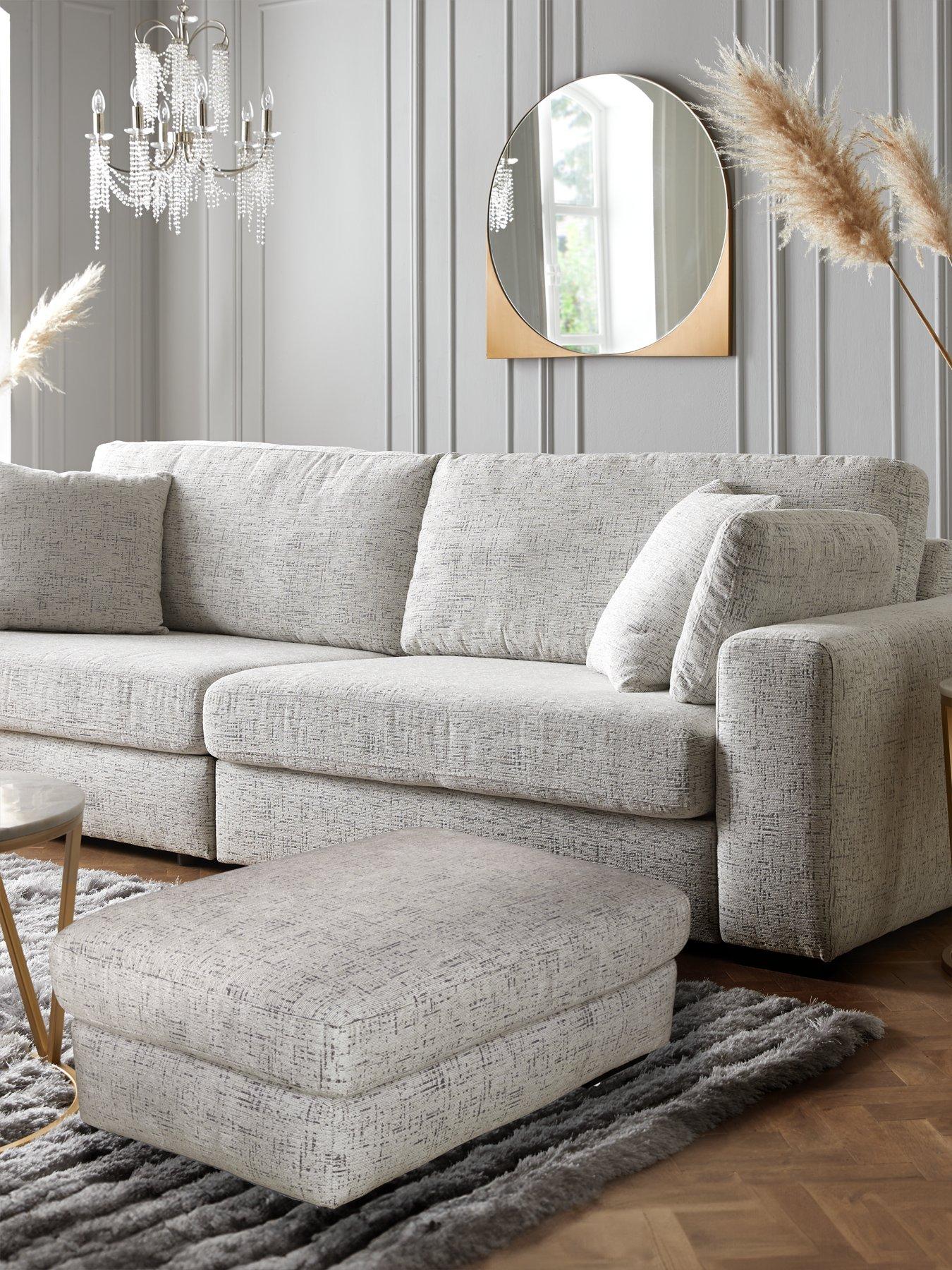 Image 1 of 5 of Michelle Keegan Home Amy Fabric Large Footstool&nbsp;- FSC&reg; Certified