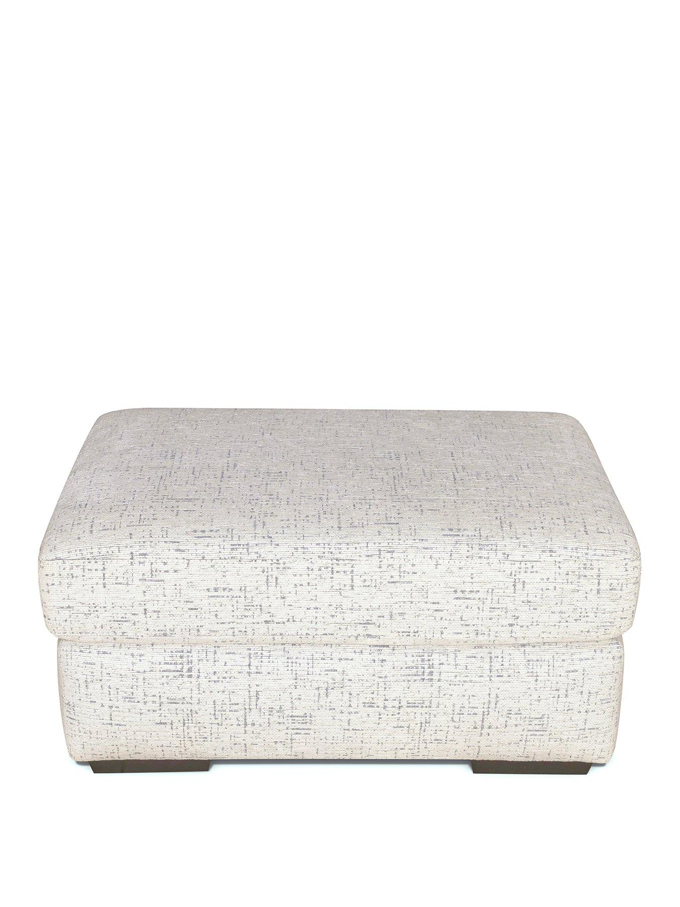 Product photograph of Very Home Amy Fabric Large Footstool from very.co.uk