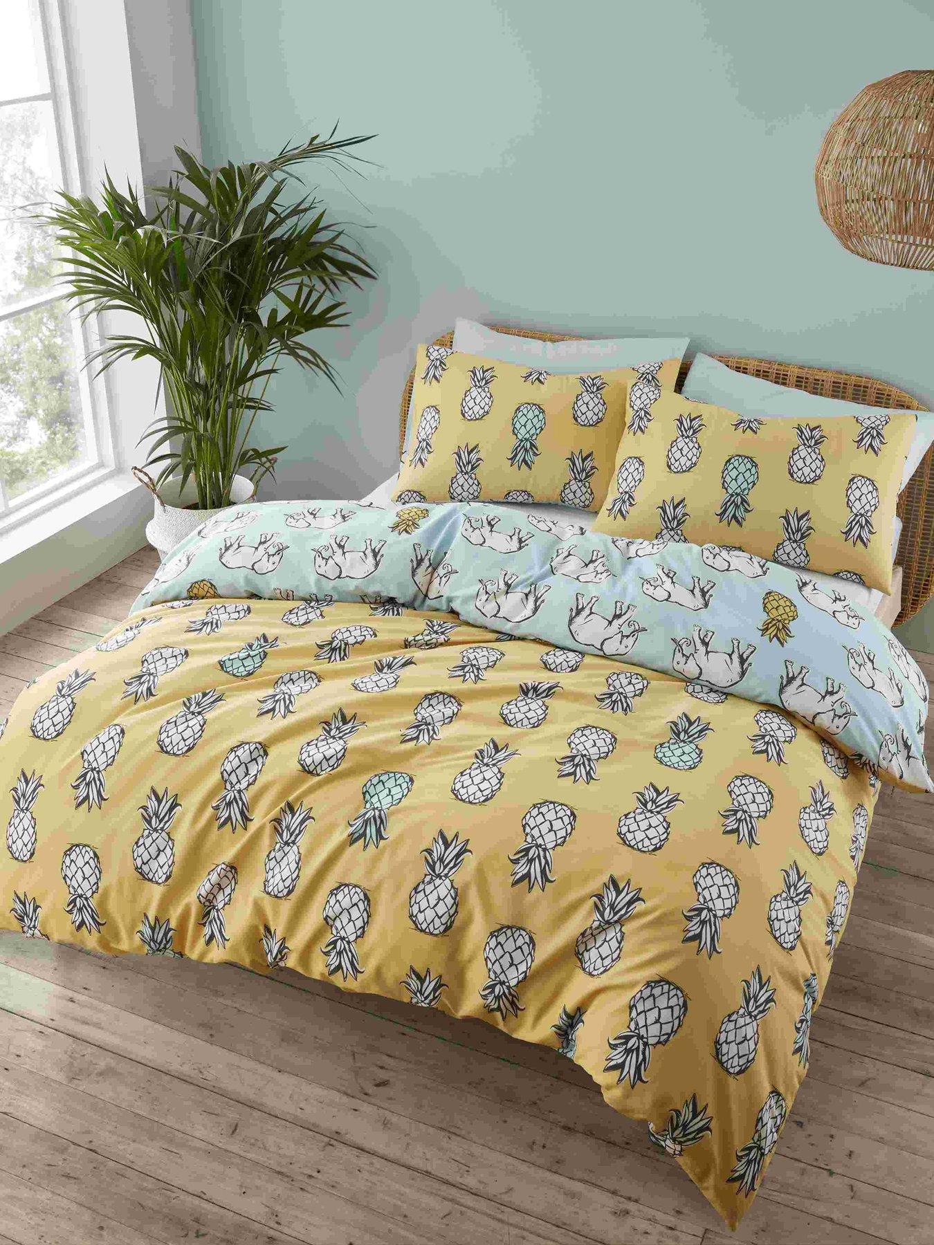 Product photograph of Pineapple Elephant Tupi Pineapple Duvet Cover Set from very.co.uk