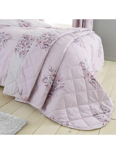 catherine-lansfield-floral-bouquet-bedspread-throw-lilac