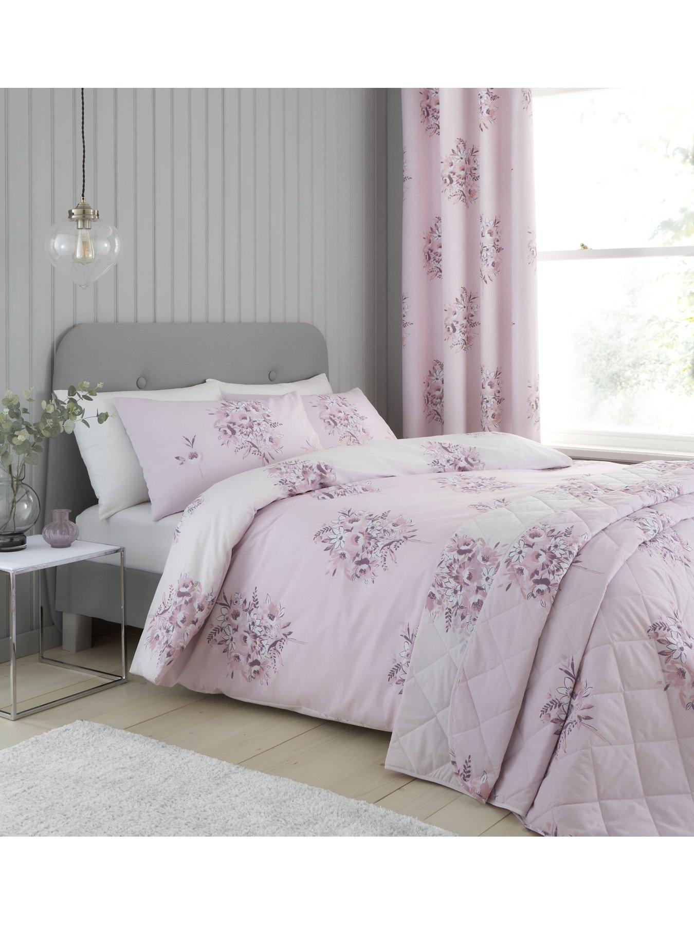 Details about   Duvet Set Reversible Art Deco Grey Bedding Pillows Curtains Catherine Lansfield 