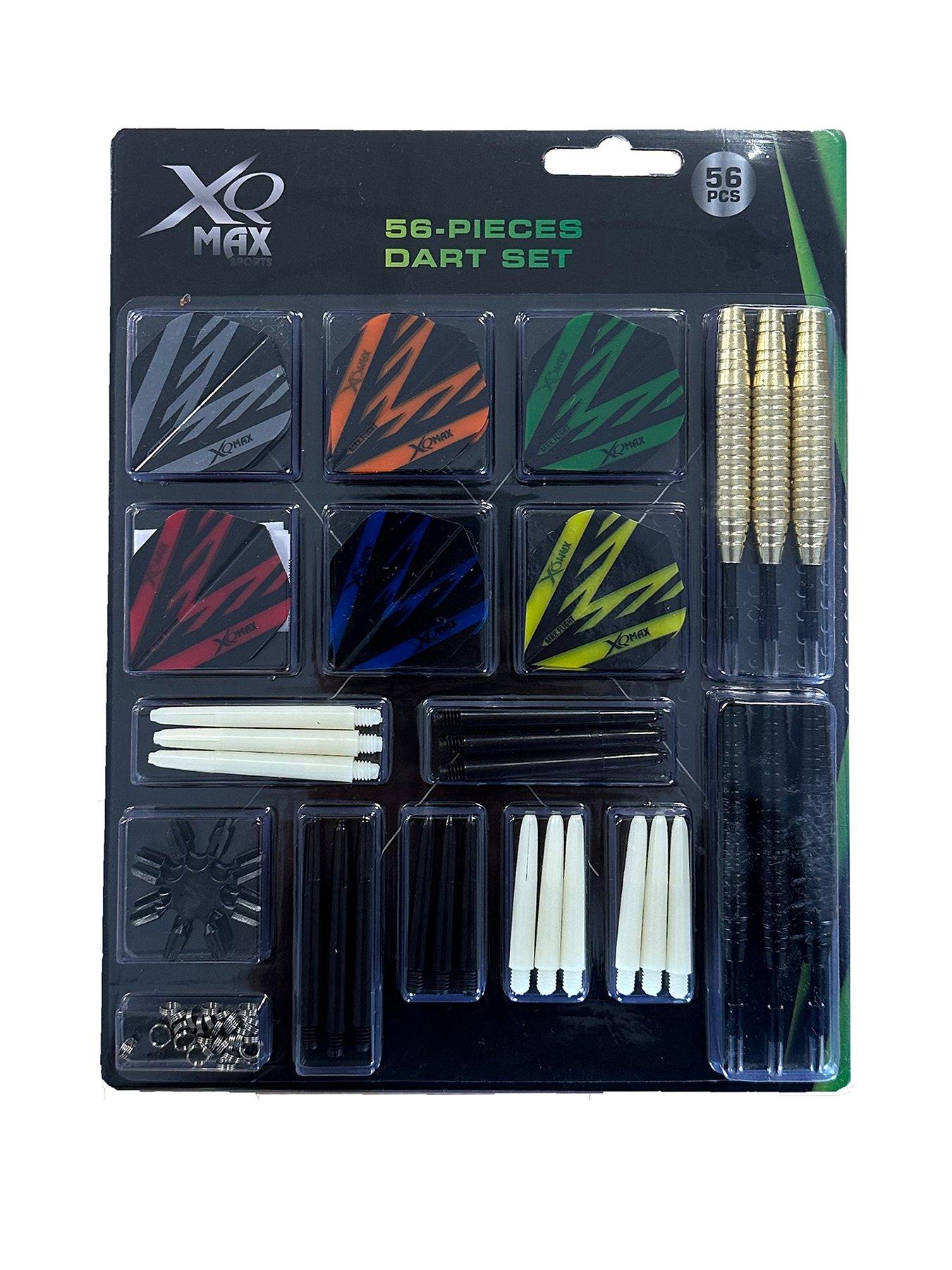 undefined 56 Piece Darts Accessory Kit - Includes 2 Sets of Brass Barrels, 6 Sets of Nylon Shafts, 6 Sets of Flights, Flight Protector, 32 O-Rings