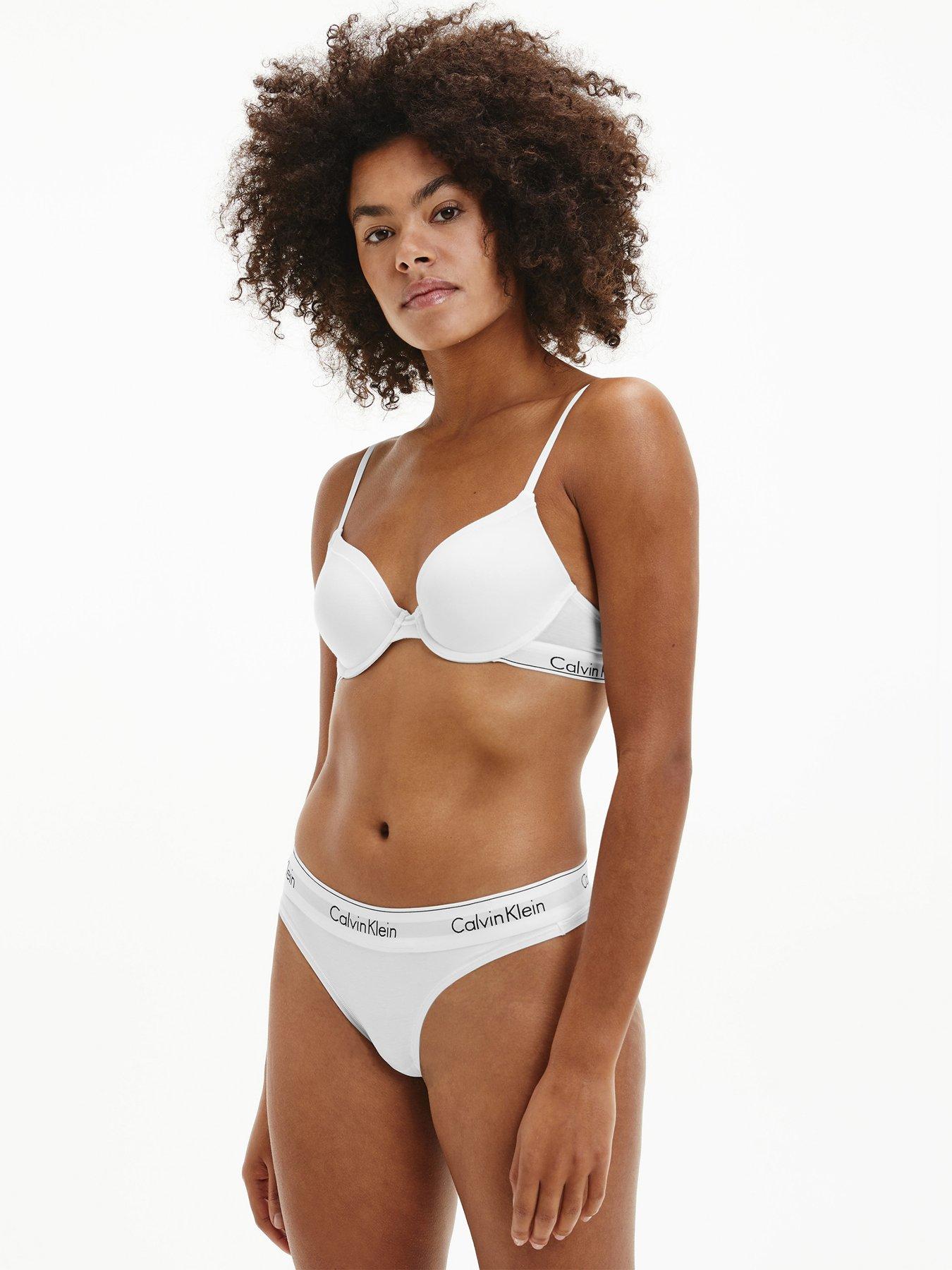 undefined Modern Cotton Thong - White