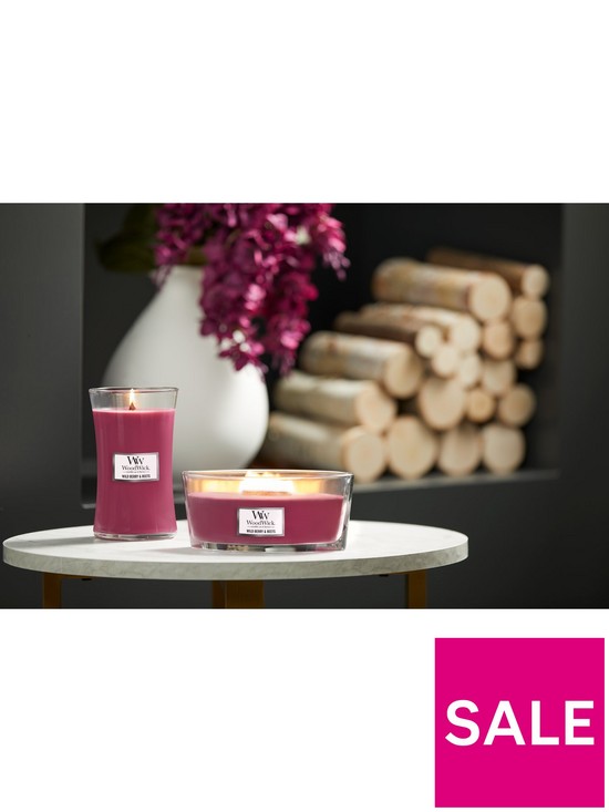 stillFront image of woodwick-ellipse-candle-wild-berry-beets