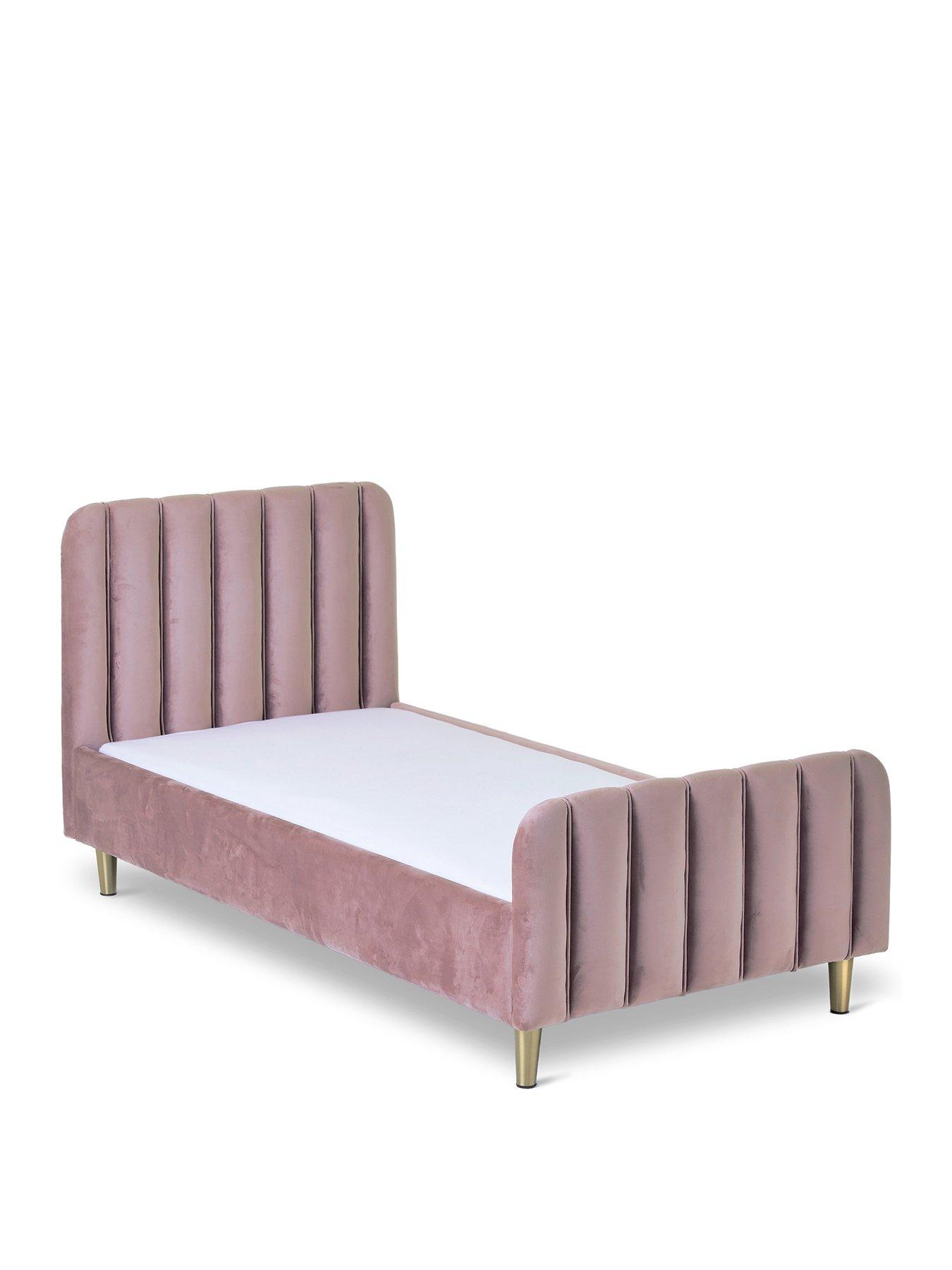 Gatsby Velvet Toddler Bed Pink