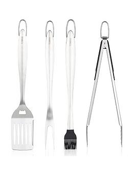 Product photograph of Tower 4-piece Stainless Steel Bbq Accessory Set from very.co.uk