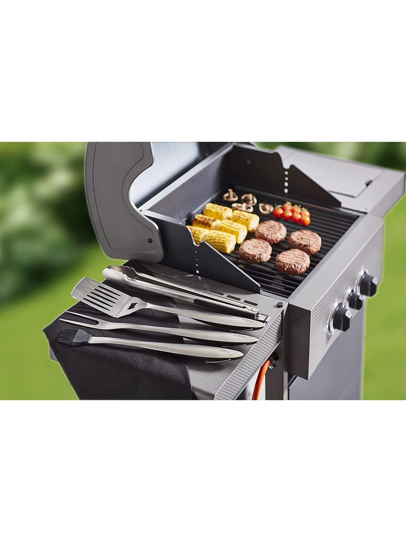 Image 2 of 6 of Tower 4-Piece Stainless Steel BBQ Accessory Set