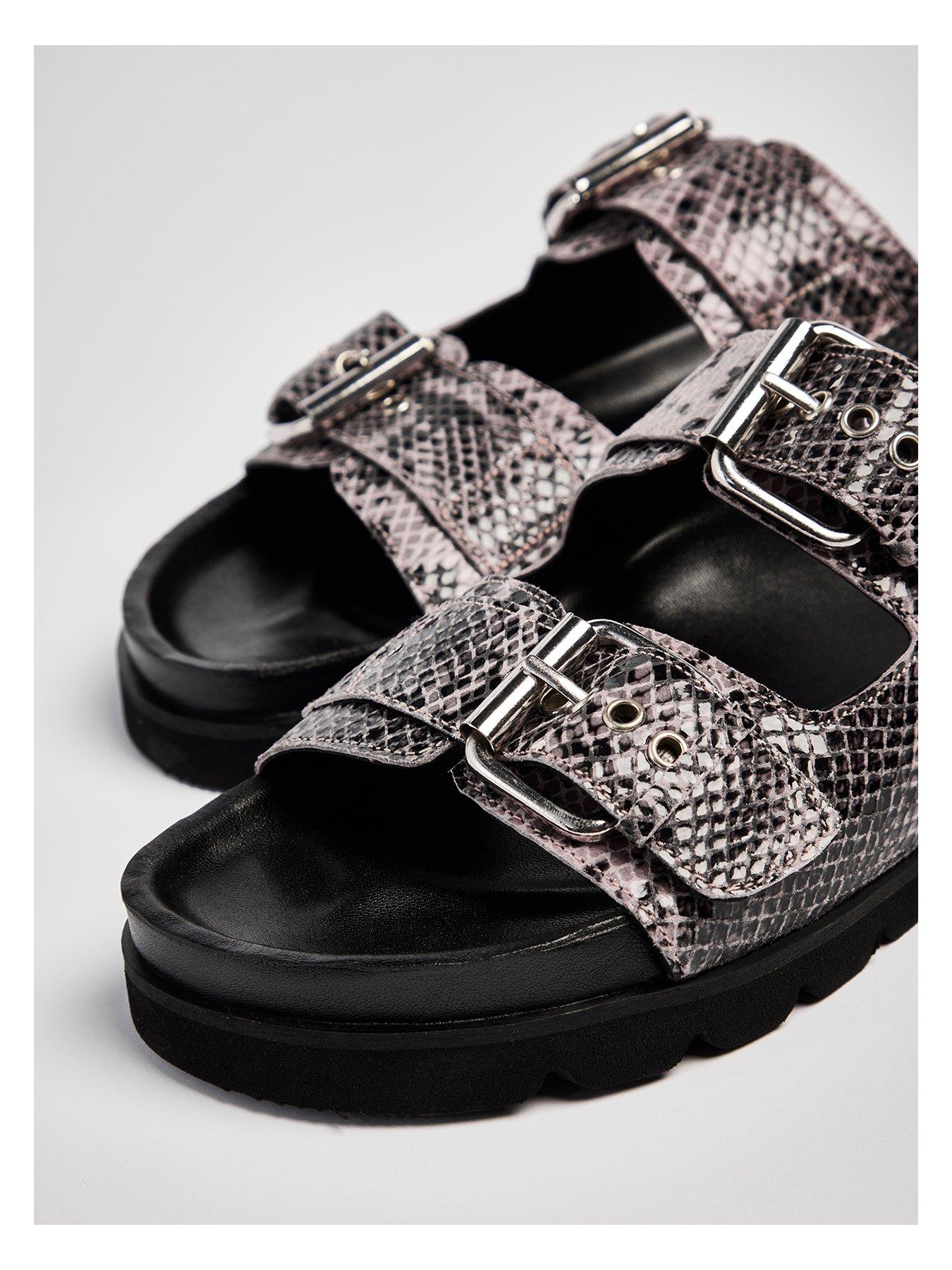 Image 4 of 4 of Pod Jada Flat Sandals - Purple