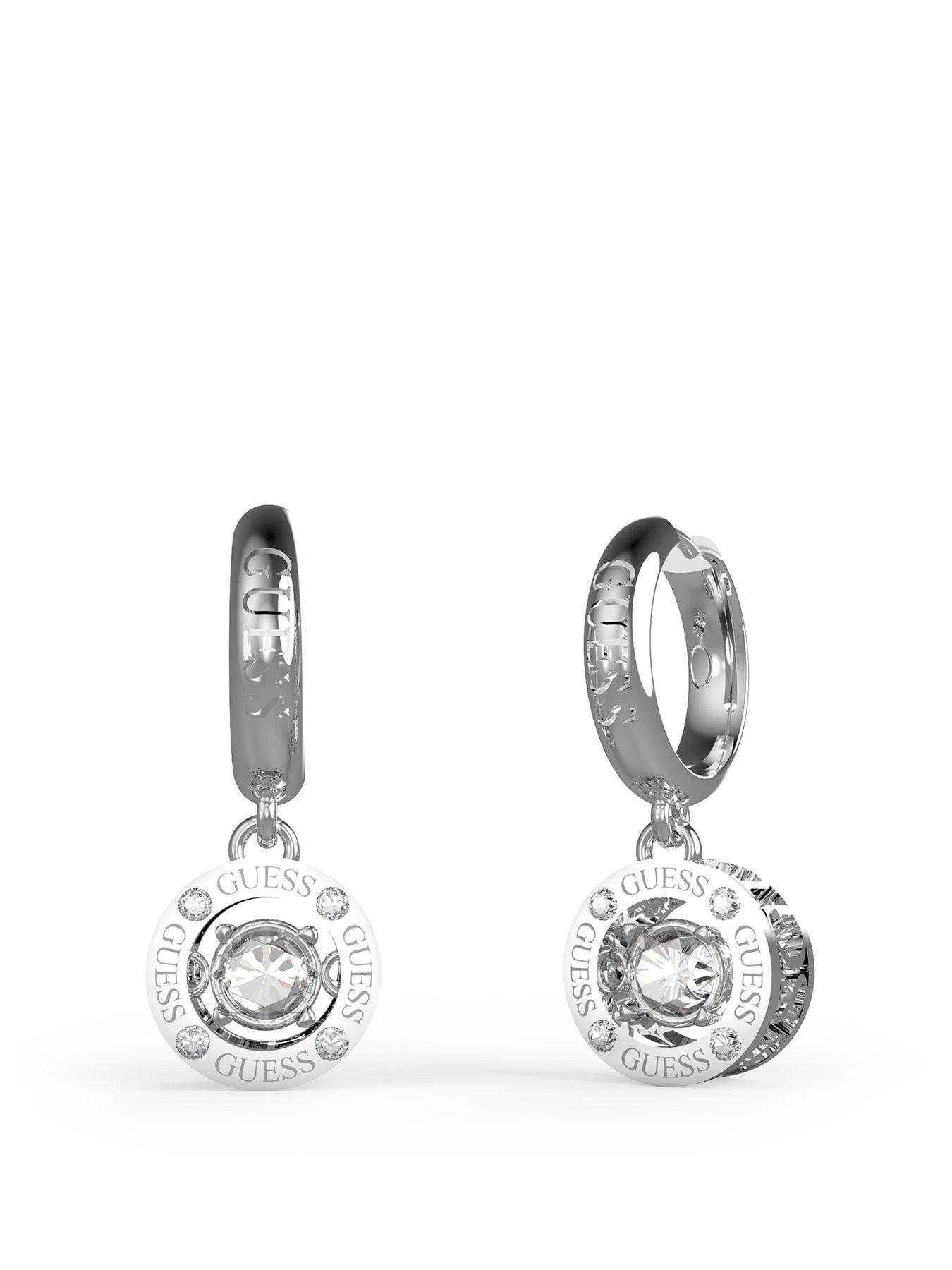 Guess silver online earrings