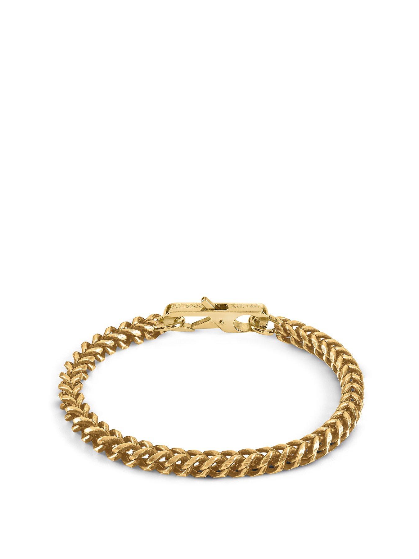 Product photograph of Guess My Chains Curb Bracelet Gents from very.co.uk