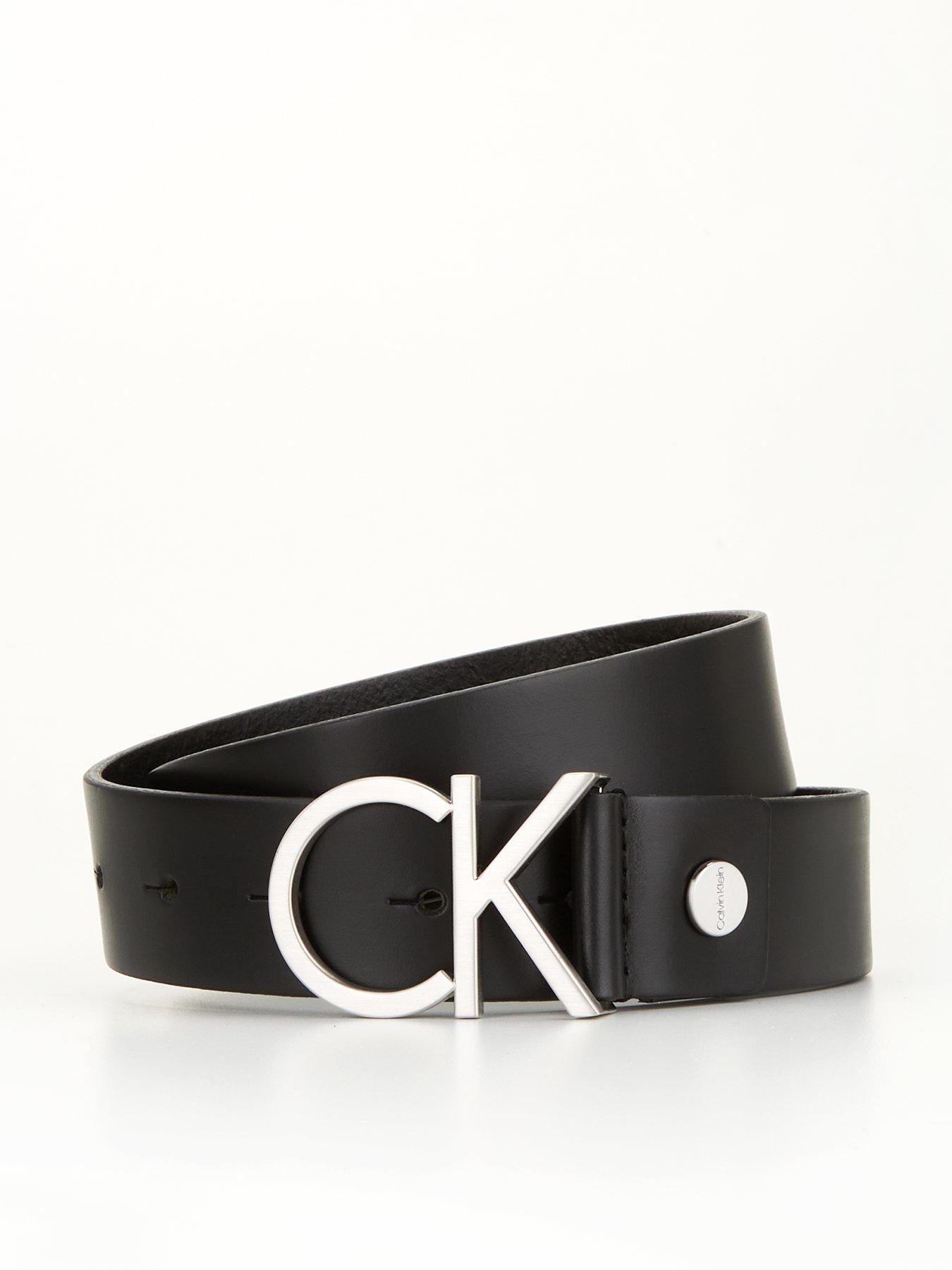 Calvin Klein Adjustable Leather Belt - Black